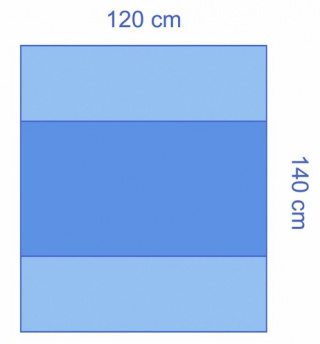 Medline Tischabdeckung 120 x 140 cm verstärkt blau