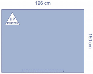 Medline OP-Abdecktuch "Ultimate" 150 x 196 cm selbstklebend blau