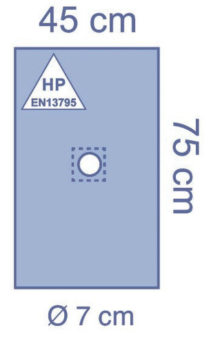 Medline OP-Lochtuch "Essential" 45 x 75 cm variabel 2 teilig selbstklebend blau