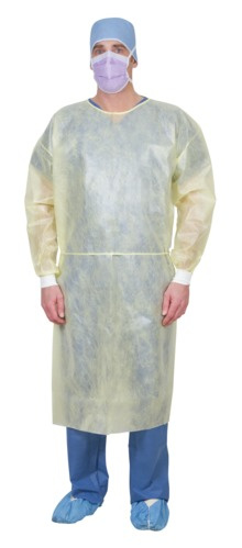 Medline Schutzkittel unsteril gelb Gr. L