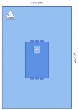 Medline Extremitätentuch "Ultimate" 230 x 325 cm OP-Fenster rund 6 cm
